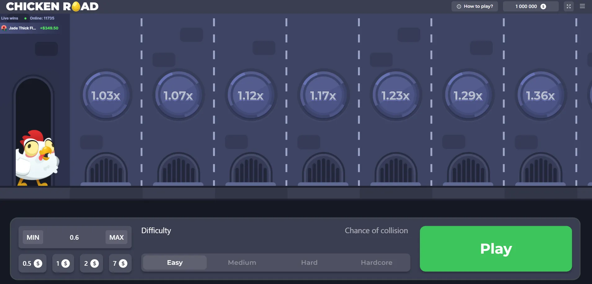 Chicken Road interface A detailed breakdown of the Chicken Road demo game interface, explaining the betting area, multiplier display, and cash-out button.